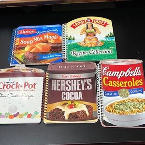 Assorted Recipe Collection Five Spiral cookbooks